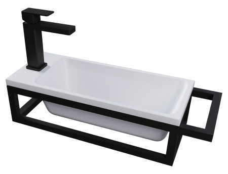 Консоль подвесная Grossman МЕТРИС-50 см, полотенцедержатель справа